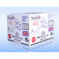 Satco 8oz Round Pots & Lids (x225)